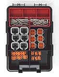 DEUTSCH 72 PCS DTP 4-PIN GRAY CONNECTOR KIT 12-14AWG SOLID CONTACTS