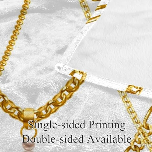 Couverture Polaire Collier en Or 150x200cm pour Lit et Canapé - 4