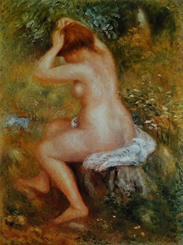 Cuadro Pierre Auguste Renoir Baigneuse con marco marrón mate mediano 2