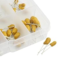 Vista 6 de XINGYHENG 100pcs 10Value 16V 1 uf - 100 uf Tantalio Kit surtido con una caja de plástico