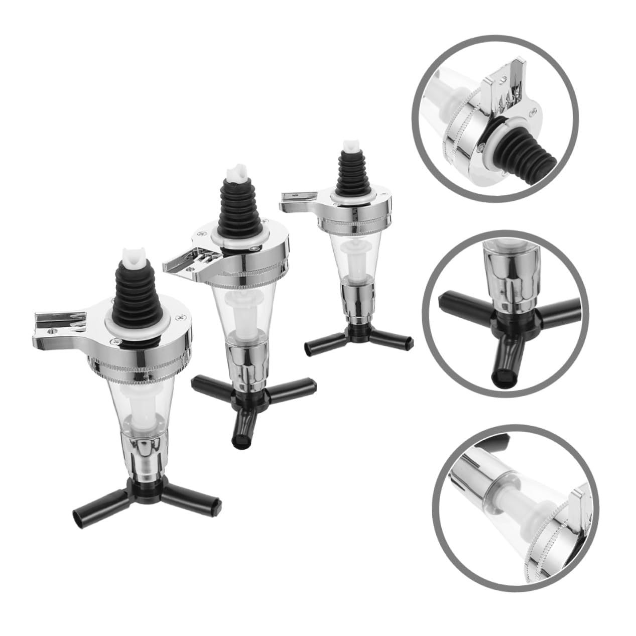 SOIMISS 3 Piezas Dispensador de Licor Montado Pared Bomba Dosificadora para Bebidas Ahorro Espacio y Control de Porciones para Bares y Cocinas