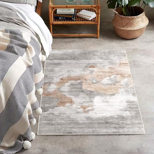 Tapete gris pequeño 60x91 cm resistente y antideslizante miniatura 4