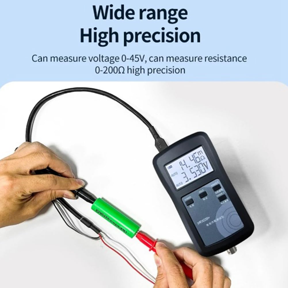 YR1035+ 4-Draht-Lithiumbatterie-Innenwiderstandstester 100V Batterie-Innenohmmeter für Ni- Ni-CD Li-Ionen-Batterie, Aufgerüstete Version
