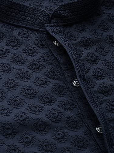 Image of Manyavar Men's Chikankari Kurta Set (2pcs)