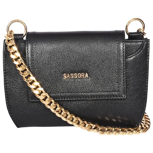 Image of Sassora Genuine Leather Women's Sling Bag with Card Slots