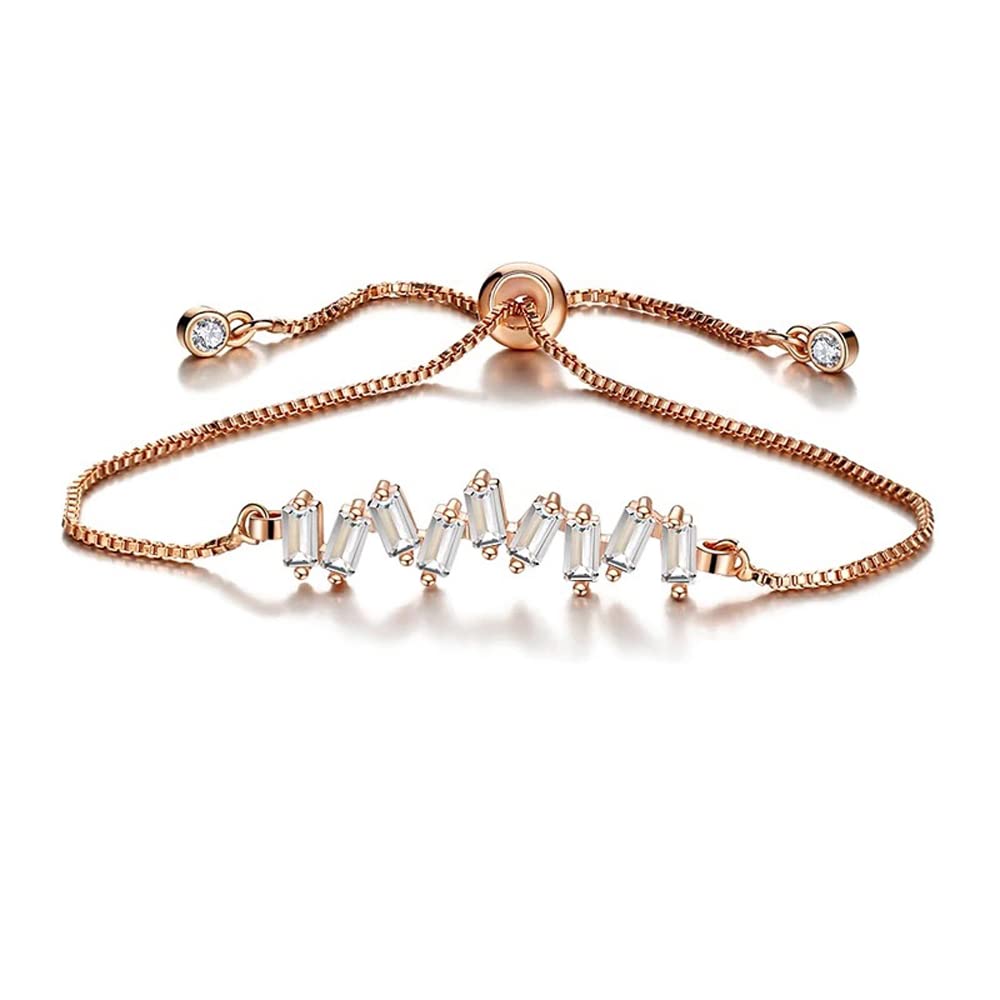 Shining Diva Fashion Endless Love Crystal Infinity Bracelet for Women CZ Diamonds Latest Stylish Adjustable Charm Tennis Bracelet for Girls