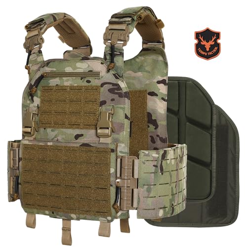 Tuxapo Tactical Molle Vest for Men Laser Cutting Modular Lightweight Quick Release Adjustable Vests