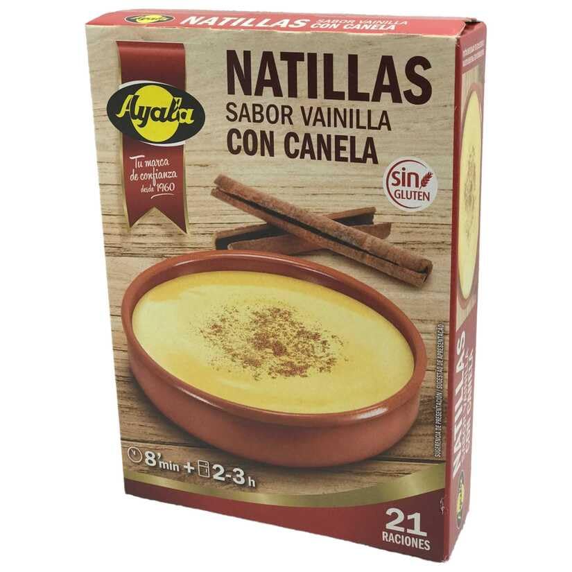 Natillas de Vainilla con Canela 88g - Postre Español Tradicional, Listo para Consumir, Ideal para Niños y Adultos, Rico en Sabor