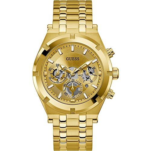 Guess Men's Gold Tone Champagne Dial Watch