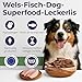ECO WOOF Fisch Hundeleckerli - Getrocknete Wels Chips 97% mit Bierhefe - 375 g - Getreidefrei - Single-Protein - Mit Omega 3 - Unterstützt stabile Darmflora & Verdauung - Nicht fettend & Geruchsarm