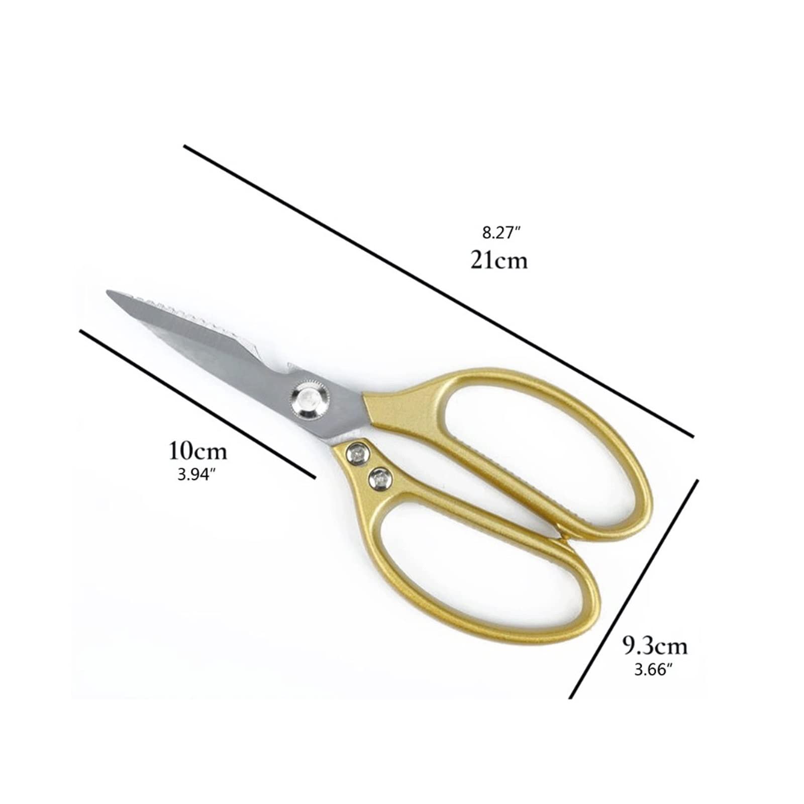 Forbici da cucina Forbici da cucina resistenti adatte per forbici per pollo, pesce e alimenti Forbici da cucina (oro argento)