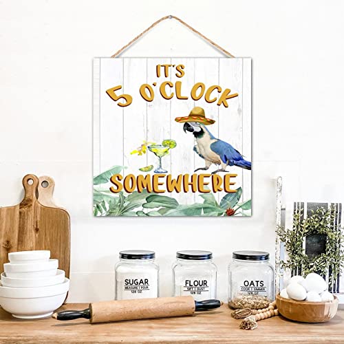 Panneau mural de cuisine à suspendre en bois perroquet 30,5 cm - 2