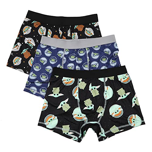 Bioworld Star Wars Mandalorian The Child Character Mens 3pk Boxer Briefs Set