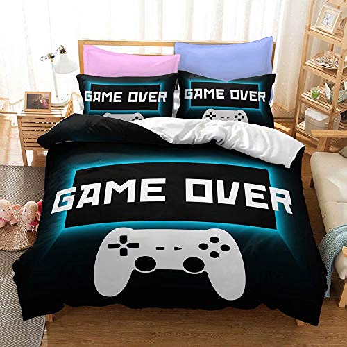 Yumhi Game Over Gamepad Playstation Bedding Sets Bed King Size 3PCS Without Comforter Sheet G18