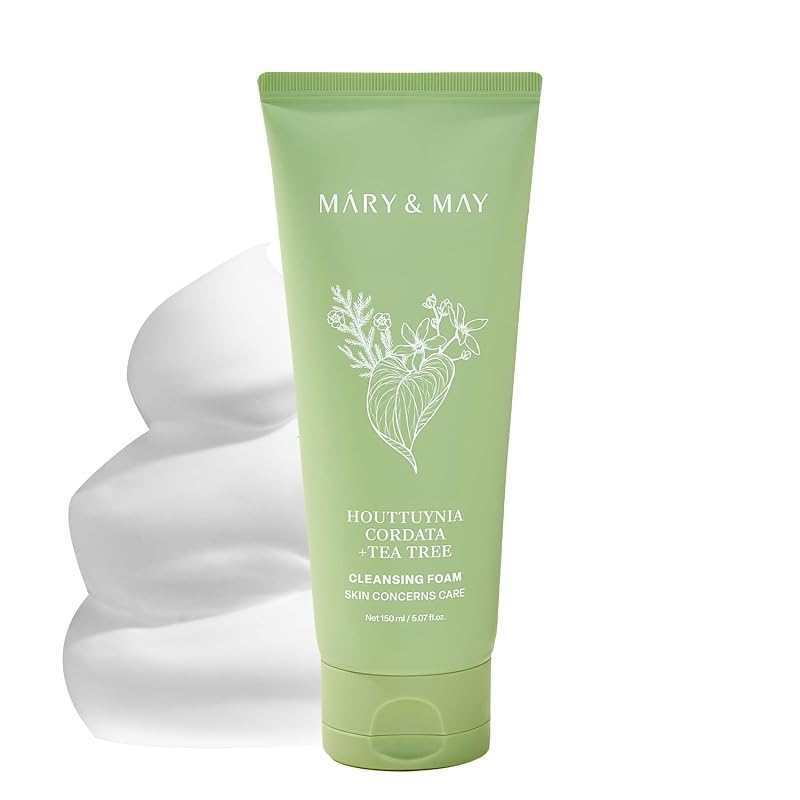 Mary&May Espuma de Limpeza Facial Profunda com Heartleaf e Tea Tree, 150 mL