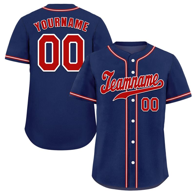 T-shirt de baseball classique personnalisé en jersey cousu/imprimé boutonné T-shirt personnalisé Hip Hop Sport Wear pour hommes, femmes, enfants