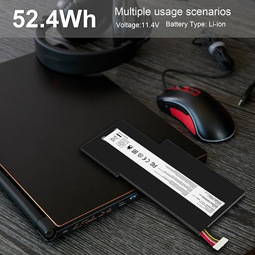 Image of BTY-M6K Battery Compatible with MSI Stealth Pro GF63 GF65 GF75 GS63VR GS73VR 7RG 7RG-005 Thin 8RB 8RC 8RD 8RD-031TH 8RC 8RF 8SC 8RX 9SC 9SCXR Thin 10SDR 9SEXR 9SD GS73 8RF WS63 8SK WP65 WF65 WF75