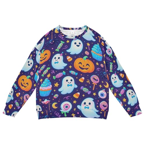 JUNZAN Hallooween Sweets Big Girls Sweatshirt Hoodie Crewneck Kids Pullover Hoodie Sports 4T