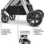 Mompush-Ultimate2-Full-Size-Standard-Stroller-Independent-Bassinet-Reversible-Seat-Compact-Self-Standing-Fold-Large-UPF50-Canopy-All-Wheel-Suspension