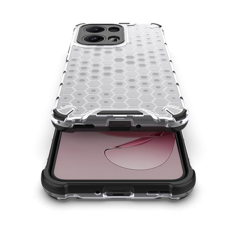 Image of Plastic Bumper Back Case Cover for Oppo Reno 13 Pro 5G (Transparent)