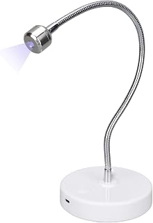 UV LED Nail Lamp, 3W Nail Dryer UV Lamp for Nails, Mini Gooseneck Nail Dryer Gel Nail Polish Curing LED UV Lamp Professional Nail Curing Machine, for DIY Nail Art
