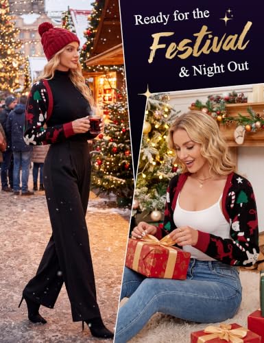 Image of Durio Women Y2K Bolero Shrug Long Sleeve Knit Cropped Cardigan | Stretchy Open Front Sweater with Drop Shoulders, Versatile Style Suits Casual Daily Wear, Travel, Party & Festival Outfits