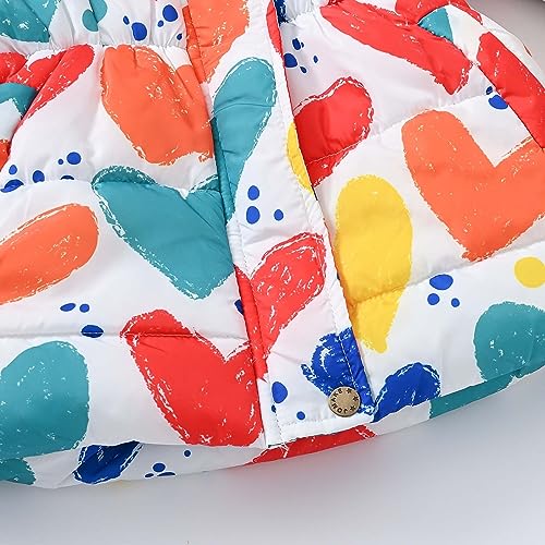 Girls Winter Coats Hooded Sherpa Lined Lightweight Jacket Thick Warm Puffy Waterproof Windproof Cotton Jackets (D, 7-8 Years)3