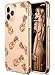 Coolwee iPhone 11 Pro Case Rose Gold Pineapple Floral Case for Women Girl Men Foil Clear Design Shiny Glitter Hard Back Case with Soft TPU Bumper Cover for Apple iPhone 11 Pro 5.8 inch 2019 Pineapple