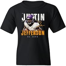 Jefferson Minnesota Football Wide Receiver Signed Youth Unisex T-Shirt