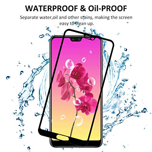 Image of Screen Protector for Huawei Honor P20 Pro Black Tempered Glass Edge-to-Edge 6D Screen Guard With Installation Ki