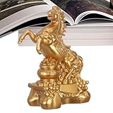 Détails raffinés préservés : La structure en résine solide de cette décoration cheval permet de maintenir son brillant et son artisanat fin pendant des années. Idéale comme pièce maîtresse sur une étagère ou dans une entrée, elle demande peu d'entretien.