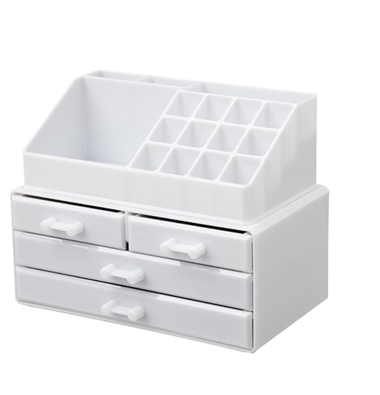 Organizer do Makijażu Elegancki 3-warstwowe Pudełko Do Przechowywania Kosmetyków, Plastikowe, Makijażu, Z Szufladką, Szminek Pojemnik na Kosmetyki