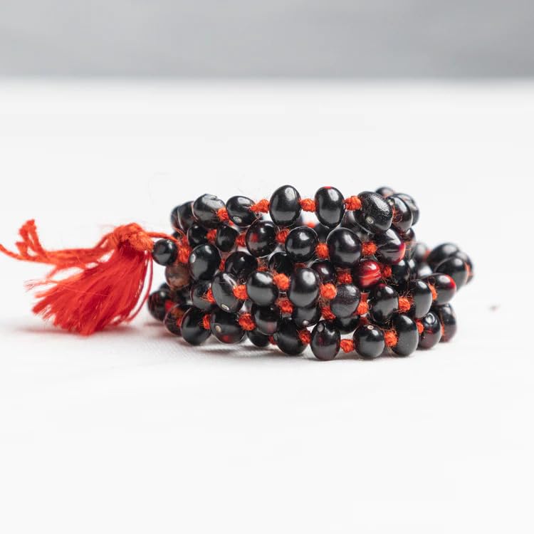 Natural Black gunja mala chirmi mala Kala gunja108+1-picture-24
