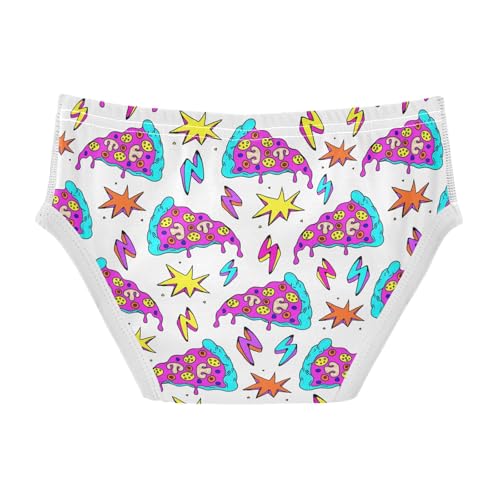 Boys' Underwear Cotton Little Boys Pizza Colorful Briefs Soft Toddler Underwear 2T-8Y2