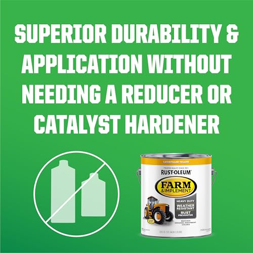Image of Rust-Oleum 280179-2PK Farm & Implement Enamel Paint, Gallon, Caterpillar Yellow, 2 Pack