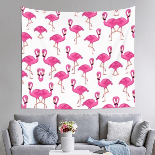 Tapisserie murale flamant rose pour creer un coin cocooning dans votre dortoir