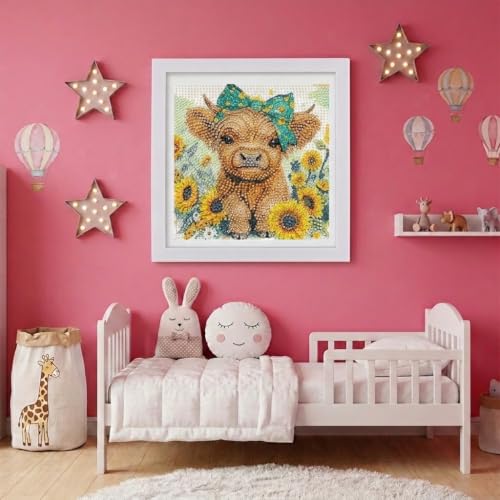 Image of PATPAT Diamond Painting Kit for Kids 5D Animal Art Craft with Frame