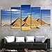 Produktbild LAKHAFZY Leinwandbild 5 Modulare Print Poster Home Ägypten Pyramide Landschaftsarbeit Wandkunst Malerei Hd Dekoration Wohnzimmer