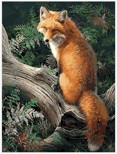 Peinture au diamant 5D renard pour décorer un salon chaleureux