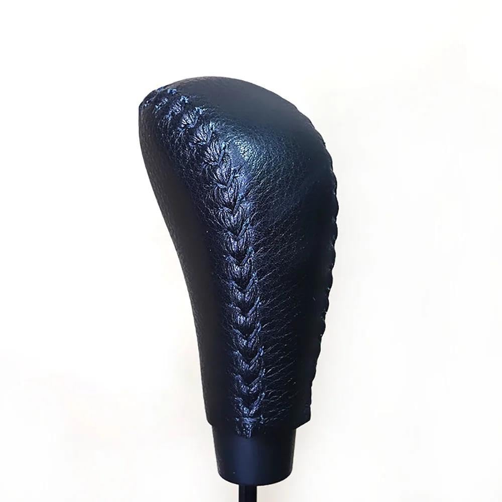 Sxqpocar Black Real Leather Gear Shift Knob Cover For Volvo S40 2004-2014 Gear Ball Protector Shift Lever Head(Black)