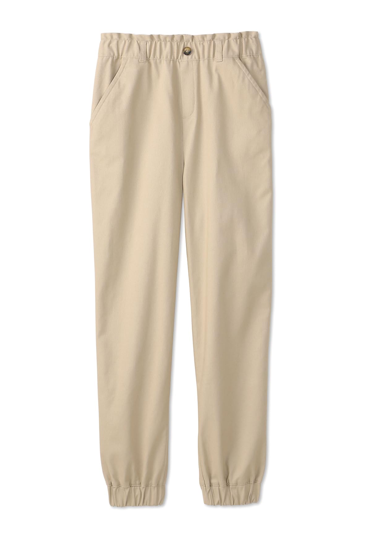 French Toast Girls Stretch Twill Jogger with Paper Bag Waist