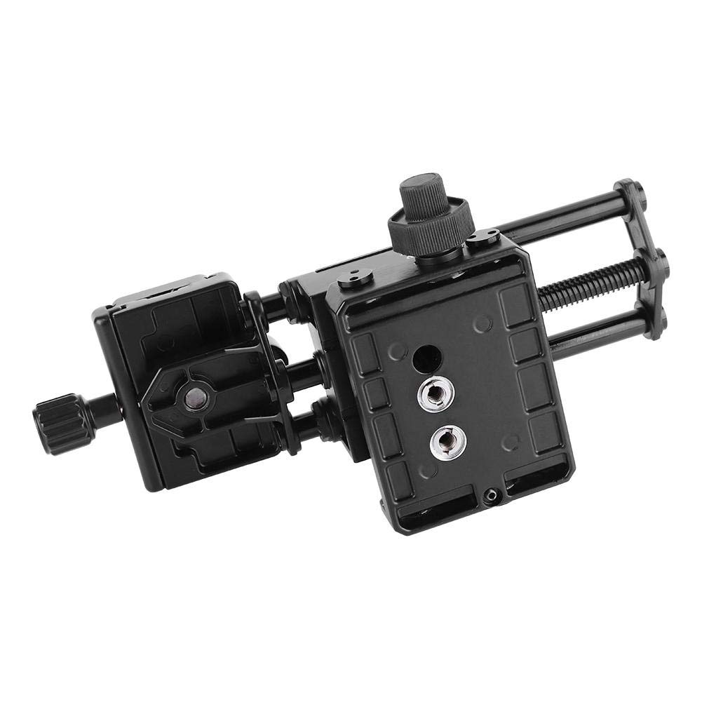 Control Deslizante de riel para cámara Macro, aleación de Aluminio Ajuste Fino Reshoots Orificios para Tornillos UNC1/4 y 3/8 Cámara Fotografía SLR Spinner