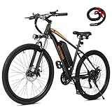 ACTBEST Apex Electric Bike for Adults, 27.5' Electric Mountain Bike with 21-Speed, Peak 1200W Motor 28MPH Top Speed, Max Range 55+ Miles, 499Wh Removable Battery E-Bike, Black