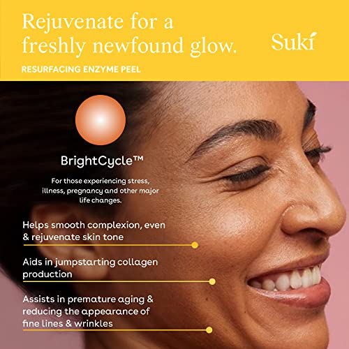 Suki Skincare Resurfacing Enzyme Peel - With Glycolic Acid, Papain, Apple, & Pumpkin - Chemical Exfoliant That Reduces Dry Skin Buildup While Promoting Radiant, Smooth, Soft Skin - 30 Ml #TOP2