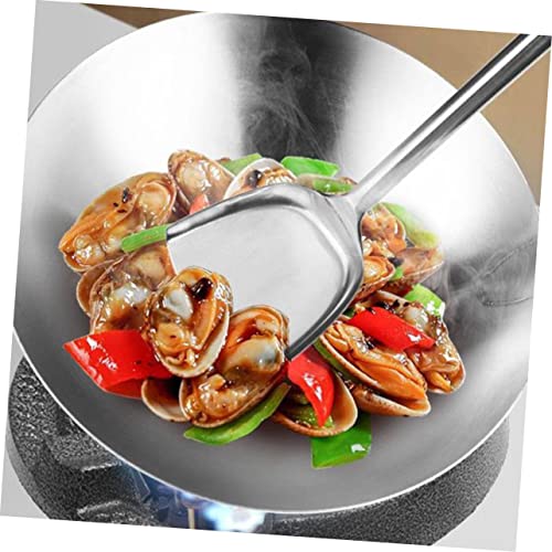 Wok chino de acero inoxidable con mango resistente al calor miniatura 5