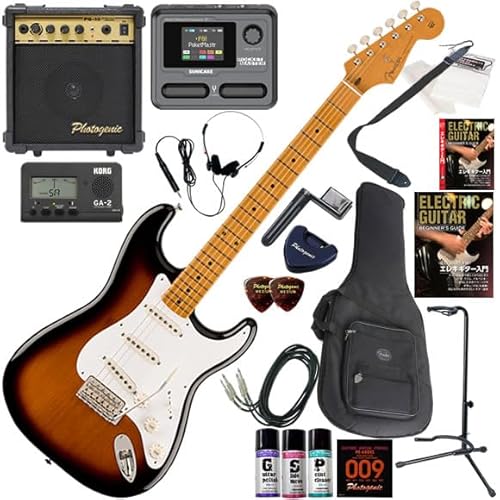 【セット品】FENDER エレキギター初心者入門 メキシコ製ストラトキャスター マルチエフェクターも入ってる!最強の20点セット Vintera II 50s Stratocaster/2CS(2カラーサンバースト)