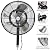 BILT HARD 20" Outdoor Wall Misting Fan, 3-Speed High Velocity Patio Fans for Outside, 80° Oscillation, Waterproof, Industrial Wall Mount Fan for Outdoor- UL Listed