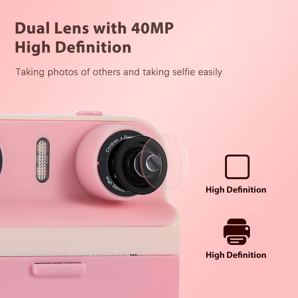 Uroczy nadruk dziecięcy aparat cyfrowy 1080p cyfrowa kamera wideo z dwoma obiektywami ekran 2,4 cala z wbudowaną lampą błyskową ramki na zdjęcia urodziny na festiwal dla dzieci chłopców