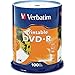 Verbatim America, LLC 95153 DVD-R, 16X, 4.7Gb, Inkjet Printable, 100/Pk, White
