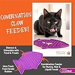 LickiMat Felix, Fish-Shaped Cat Slow Feeders Lick Mat, Boredom Anxiety Reducer; Perfect for Food, Treats, Yogurt, or Peanut Butter. Fun Alternative to a Slow Feed Cat Bowl or Dish, Turquoise - Image 5
